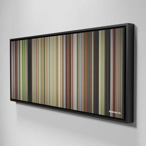 Side view of Framed Buff's of The Station Agent Frome on the wall