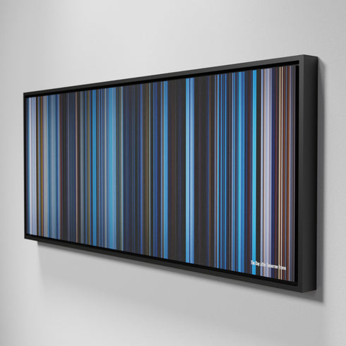 Side view of Framed Buff's of The Day After Tomorrow Frome on the wall