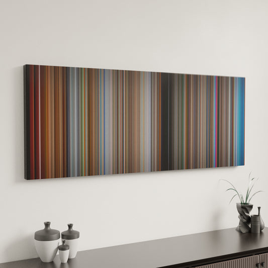 Minimal interior design with Koyaanisqatsi Frome on the wall
