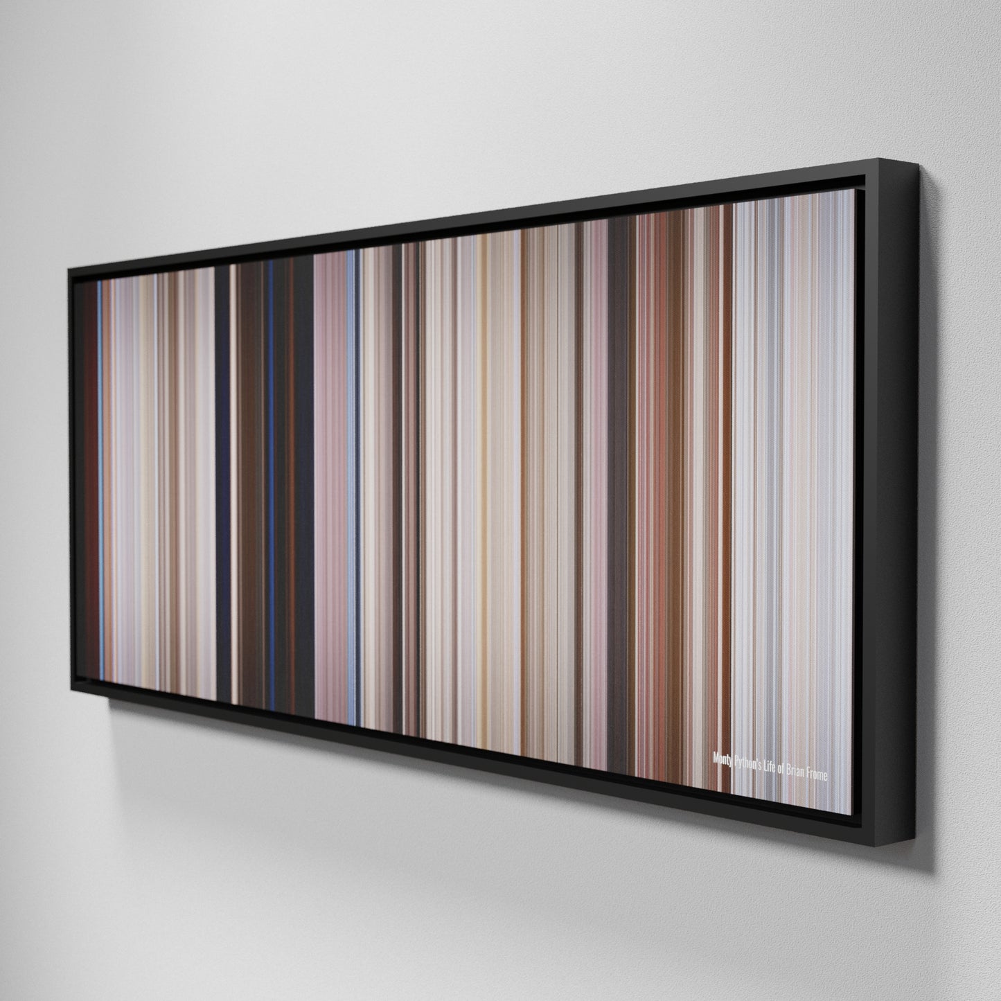 Side view of Framed Buff's of Monty Python's Life of Brian Frome on the wall