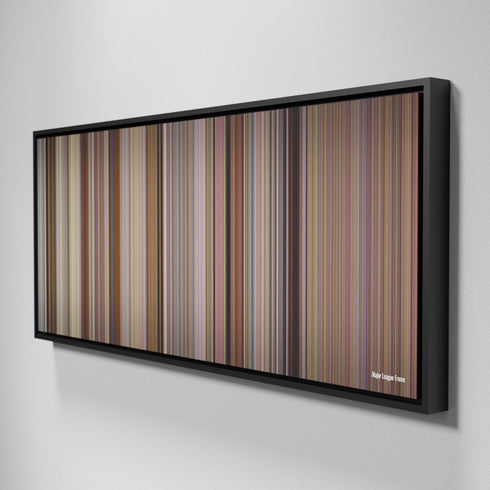 Side view of Framed Buff's of Major League Frome on the wall