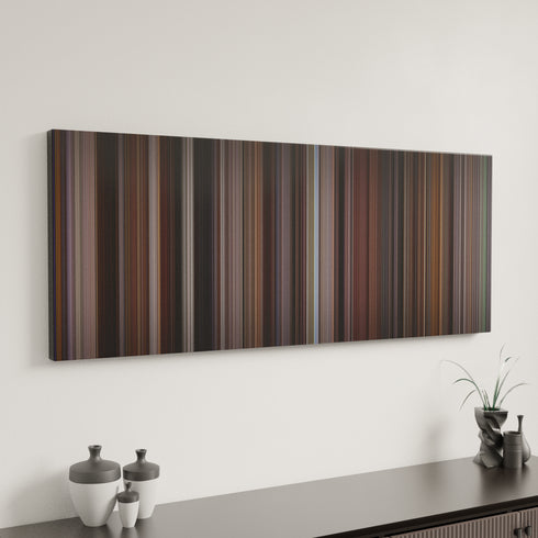Wall Street canvas art in modern interior - movie color palette