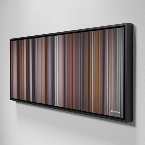 Side view of Framed Buff's of Wall Street Frome on the wall