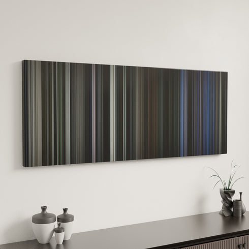 The Last Time I Committed Suicide canvas art in modern interior - movie color palette