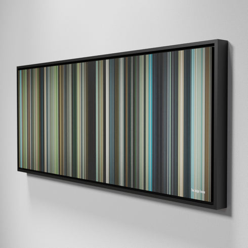 Side view of Framed Buff's of The Judge Frome on the wall