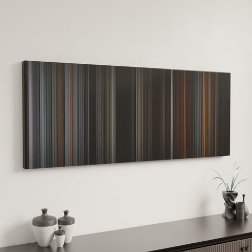 Minimal interior design with First Blood Frome on the wall