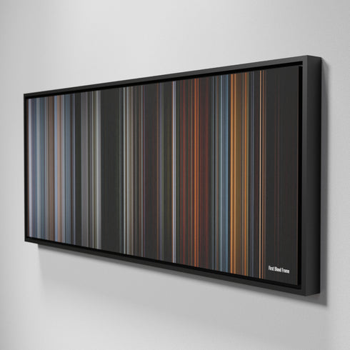 Side view of Framed Buff's of First Blood Frome on the wall