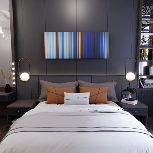 Bedroom interior with Avatar: The Last Airbender - The Siege of the North, Part 1 Frome on the wall