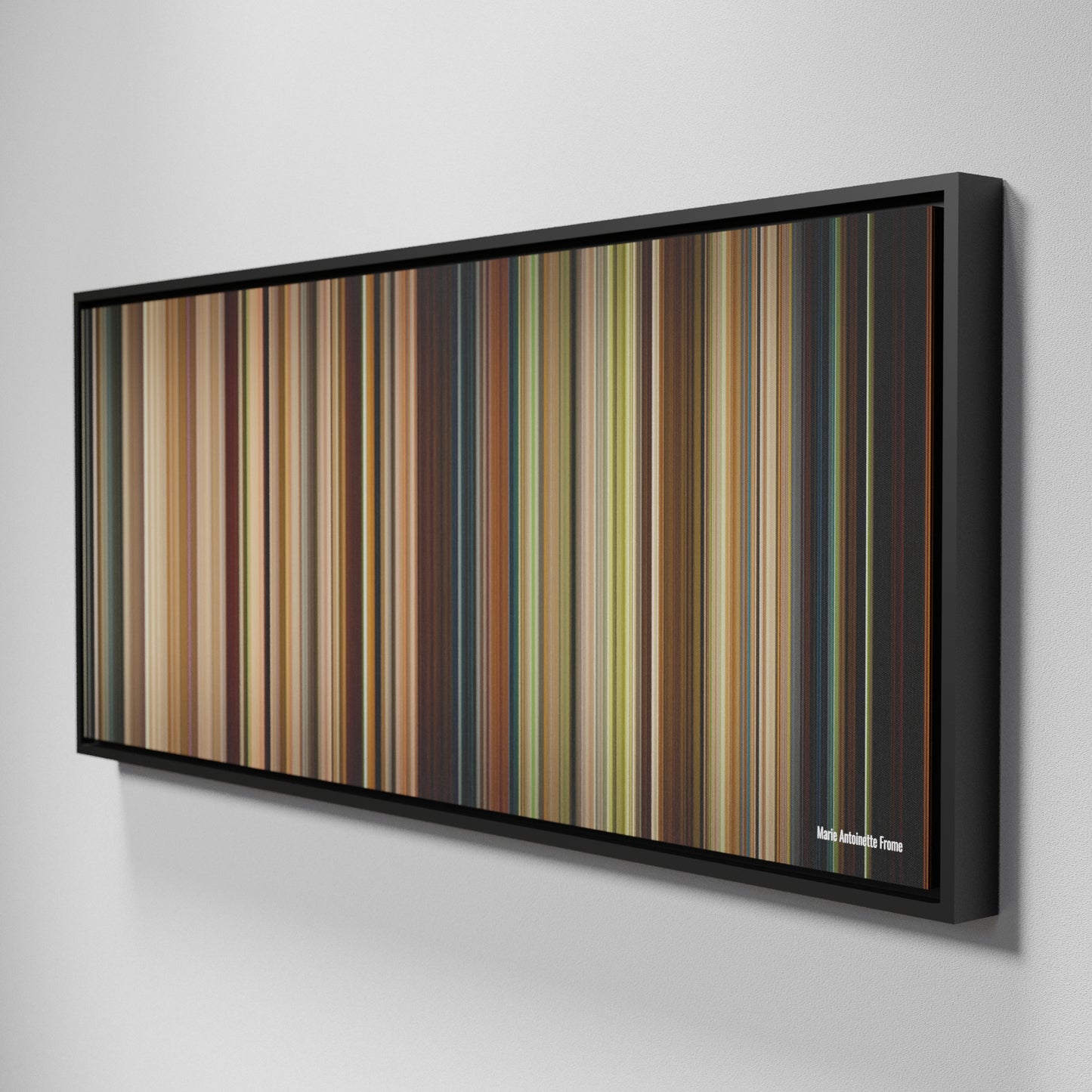 Side view of Framed Buff's of Marie Antoinette Frome on the wall