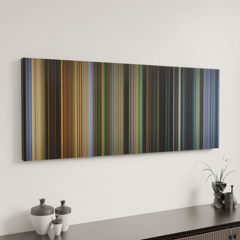 City of God canvas art in modern interior - movie color palette