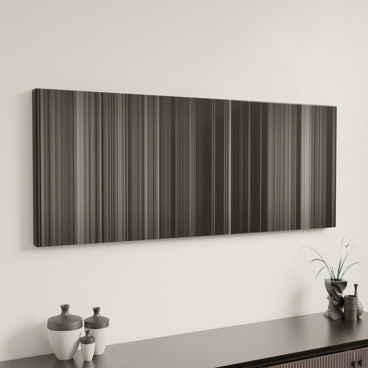 Hara-Kiri canvas art in modern interior - movie color palette