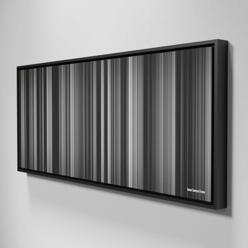 Side view of Framed Buff's of Seven Samurai Frome on the wall