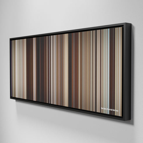 Side view of Framed Buff's of Once Upon a Time in the West Frome on the wall