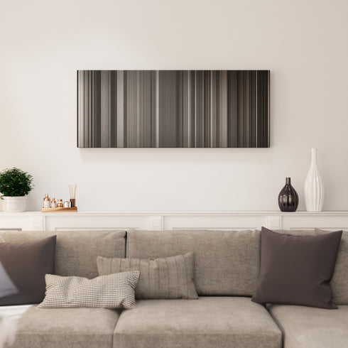 Living room interior with Dr. Strangelove or: How I Learned to Stop Worrying and Love the Bomb Frome on the wall