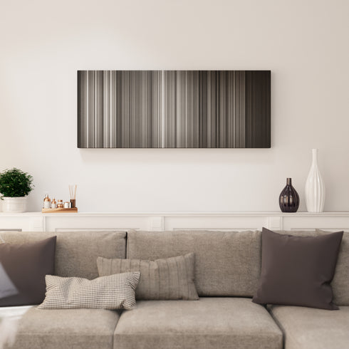 Living room interior with M (1931) Frome on the wall