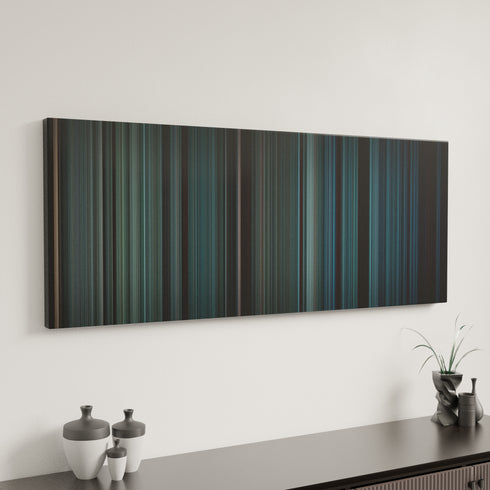 The Platform canvas art in modern interior - movie color palette