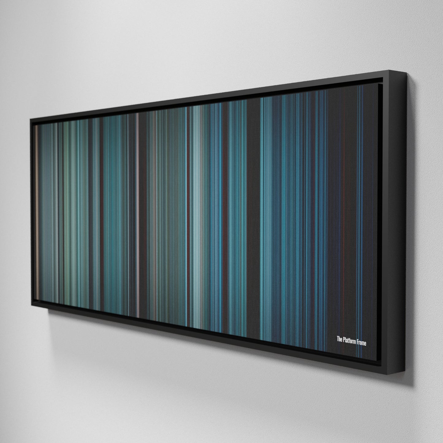 Side view of Framed Buff's of The Platform Frome on the wall