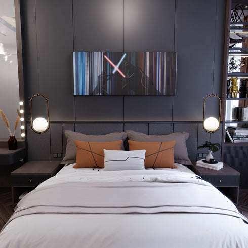 Bedroom interior with Star Wars: Episode V - The Empire Strikes Back Exclusive Edition Frome on the wall