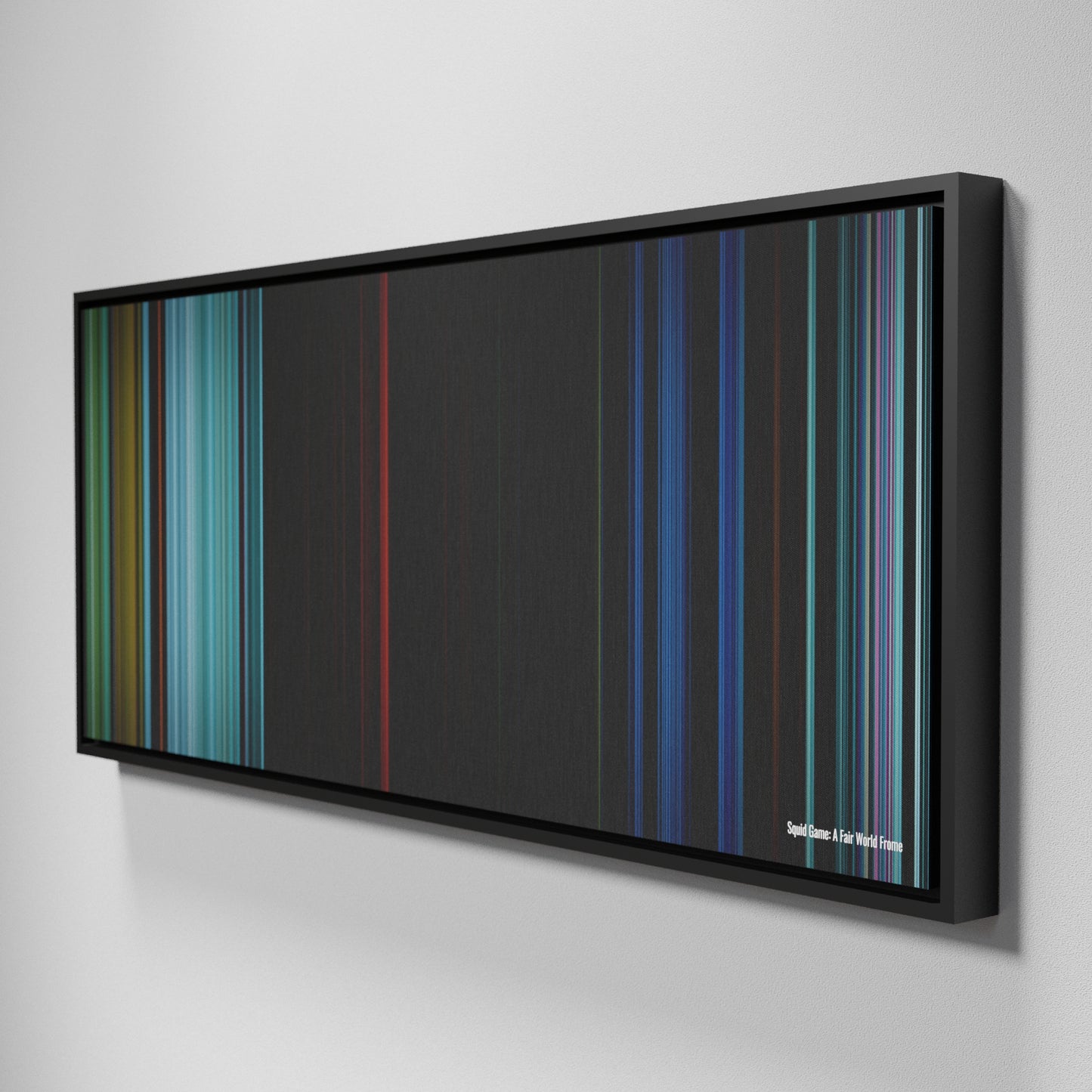 Side view of Framed Buff's of Squid Game: A Fair World Frome on the wall