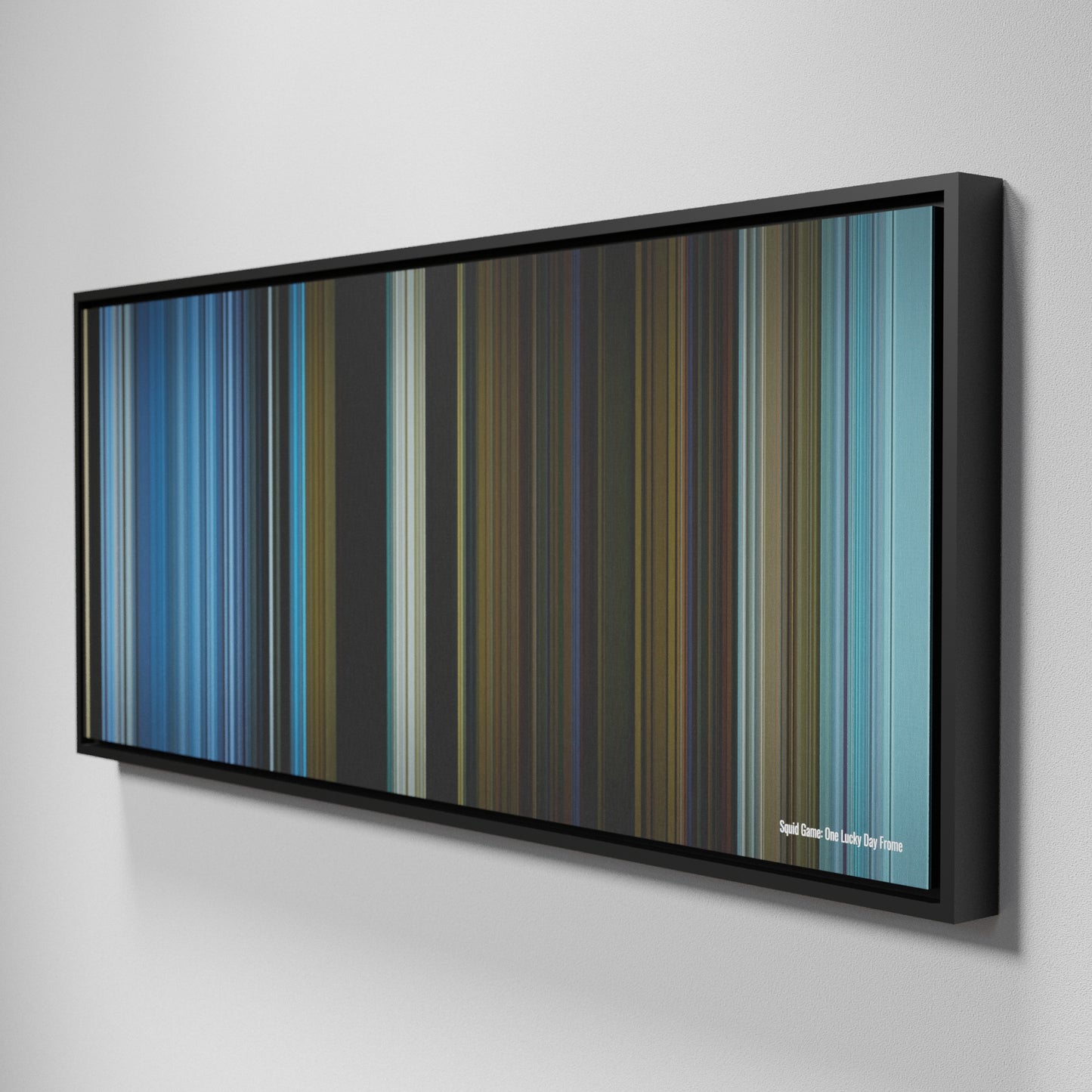 Side view of Framed Buff's of Squid Game: One Lucky Day Frome on the wall