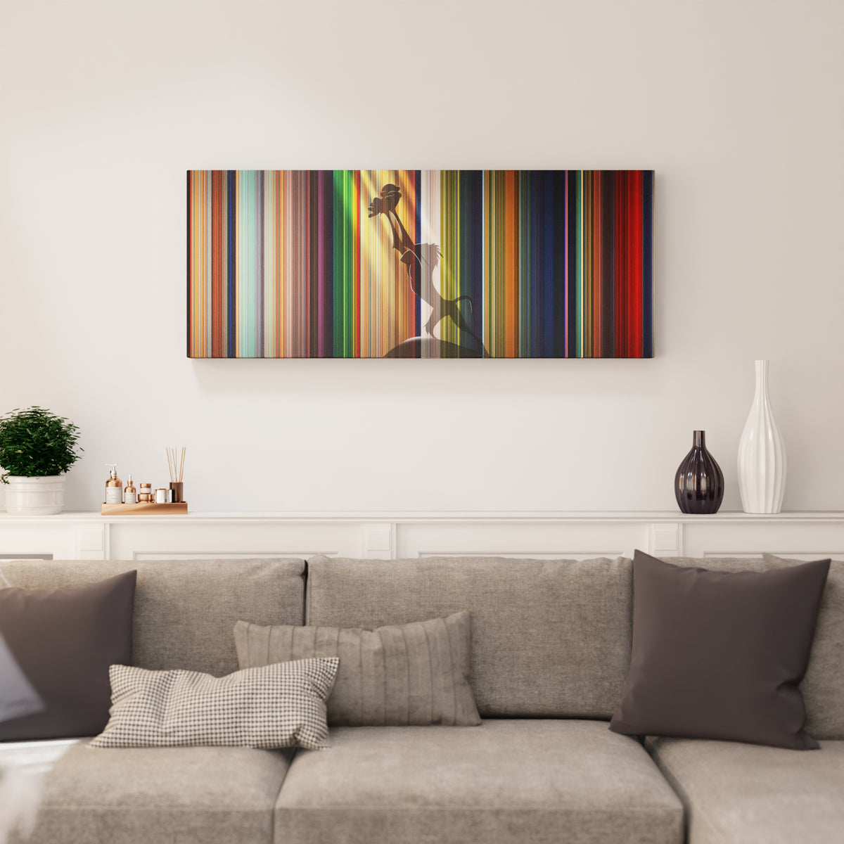 The Lion King canvas print in living room - film wall decor