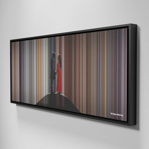 Side view of Framed Buff's of The Princess Bride Exclusive Edition Frome on the wall