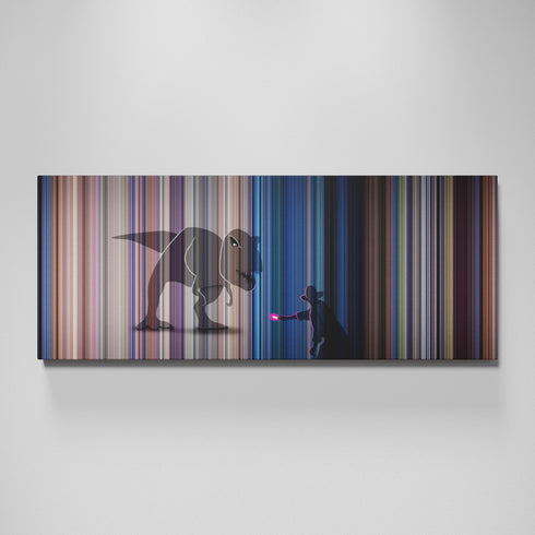 Jurassic Park movie canvas wall art - color palette print