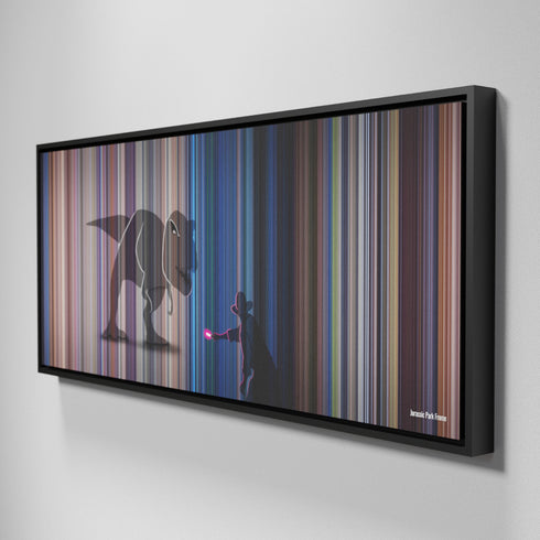 Side view of Framed Buff's of Jurassic Park Exclusive Edition Frome on the wall