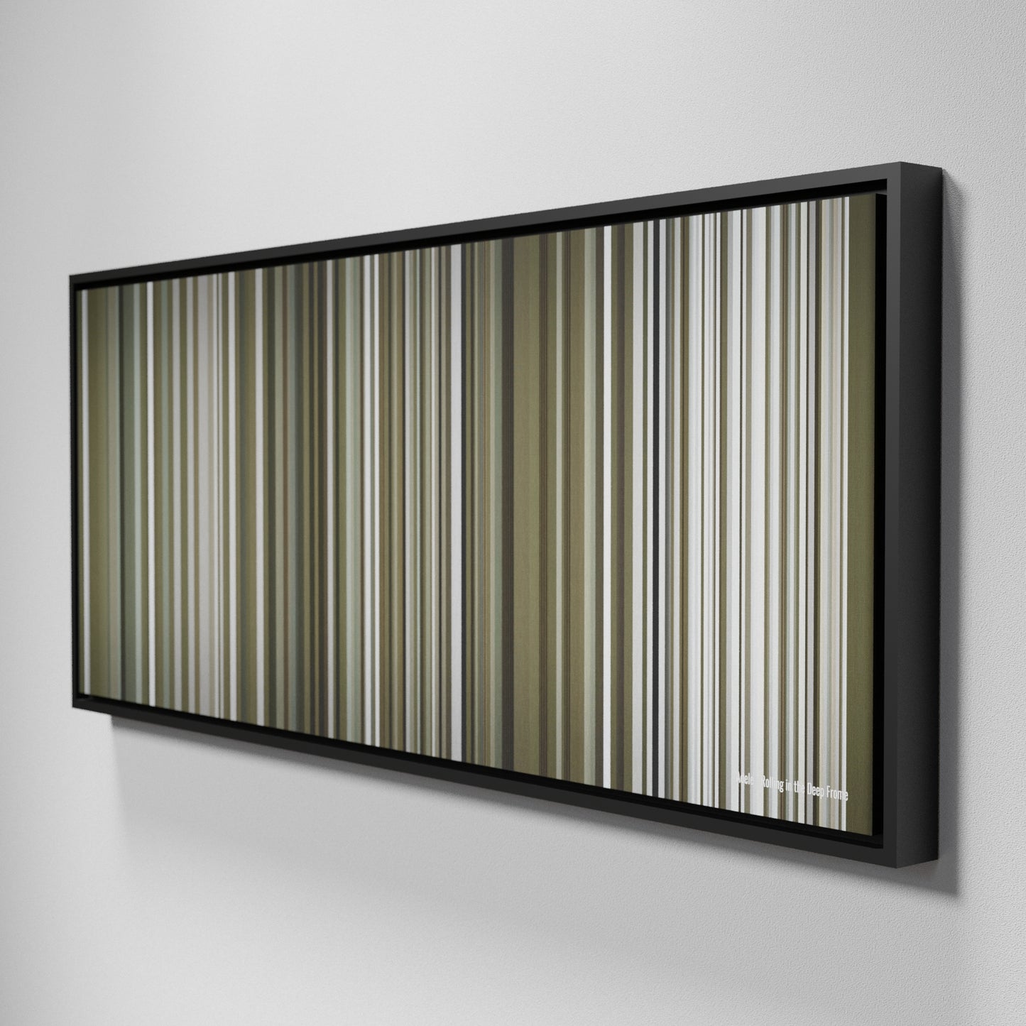 Side view of Framed Buff's of Adele - Rolling in the Deep Frome on the wall