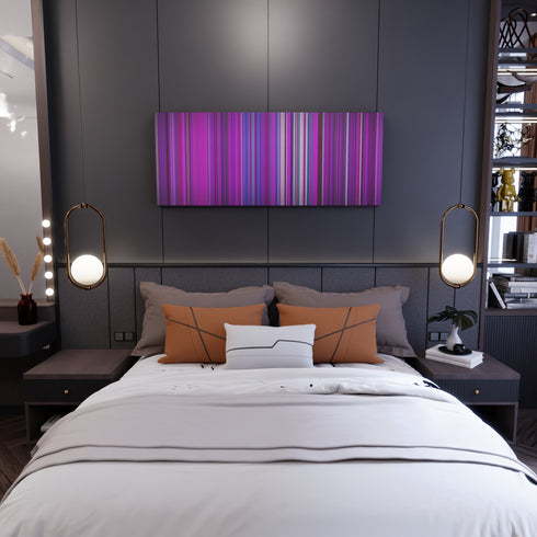 Bedroom interior with Ariana Grande - 7 Rings Frome on the wall