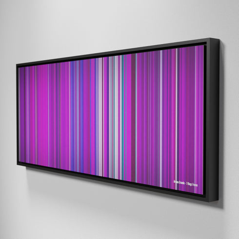 Side view of Framed Buff's of Ariana Grande - 7 Rings Frome on the wall