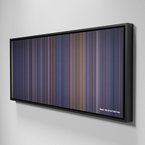 Side view of Framed Buff's of Maroon 5 - Girls Like You ft. Cardi B Frome on the wall