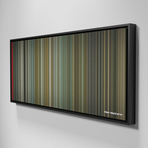 Side view of Framed Buff's of Ed Sheeran - Thinking Out Loud Frome on the wall