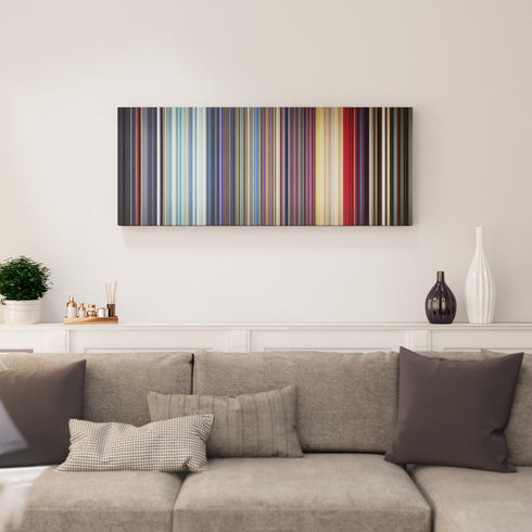 Living room interior with Dua Lipa - Levitating ft. DaBaby Frome on the wall