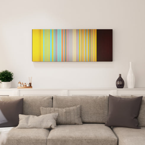 Living room interior with Billie Eilish - Bad Guy Frome on the wall