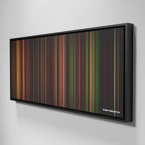 Side view of Framed Buff's of The Weeknd - Blinding Lights Frome on the wall