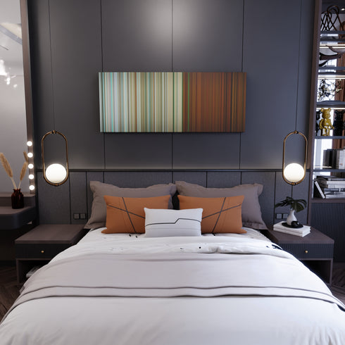 Bedroom interior with Luis Fonsi - Despacito ft. Daddy Yankee Frome on the wall