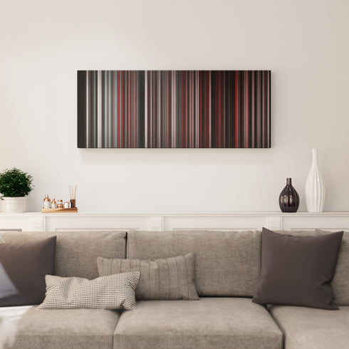 Living room interior with The White Stripes - Seven Nation Army Frome on the wall