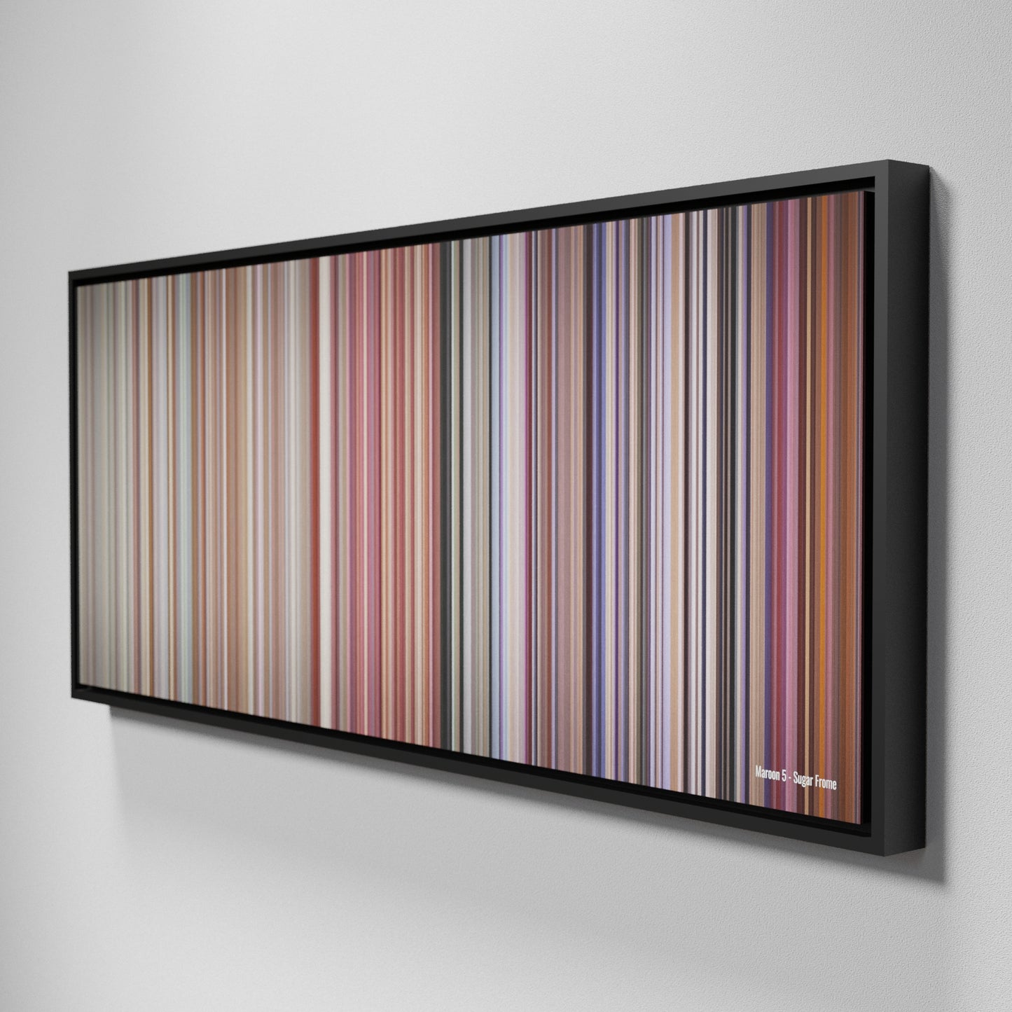 Side view of Framed Buff's of Maroon 5 - Sugar Frome on the wall