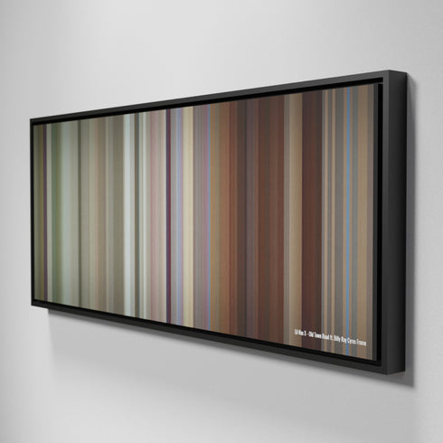 Side view of Framed Buff's of Lil Nas X - Old Town Road ft. Billy Ray Cyrus Frome on the wall