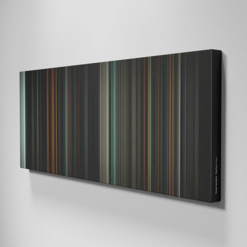 Side view of Buff's of twenty one pilots - Heathens Frome on the wall