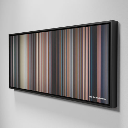 Side view of Framed Buff's of Coldplay - Hymn For The Weekend Frome on the wall