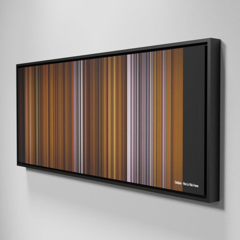 Side view of Framed Buff's of Coldplay - Viva La Vida Frome on the wall