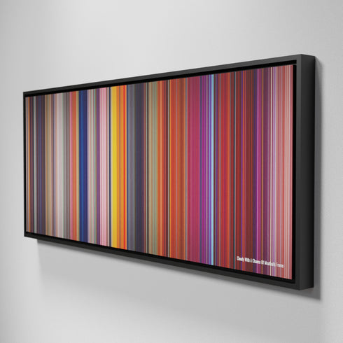 Side view of Framed Buff's of Cloudy-With-A-Chance-Of-Meatballs Frome on the wall