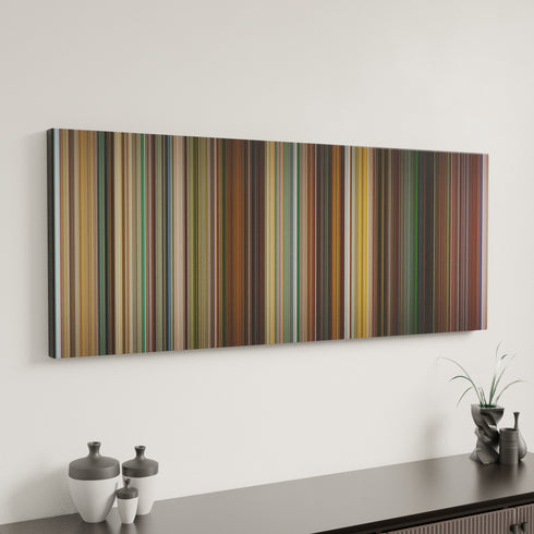 Kick-Ass canvas art in modern interior - movie color palette