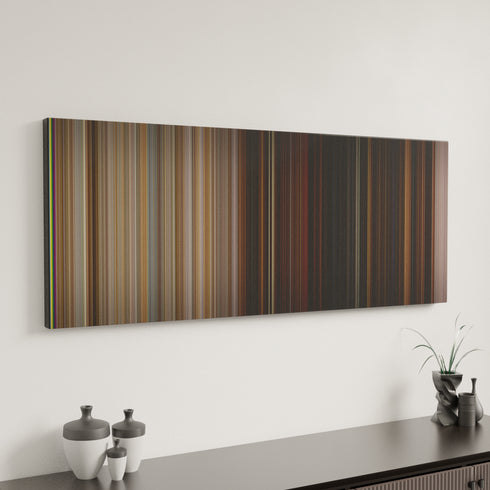 Superbad canvas art in modern interior - movie color palette