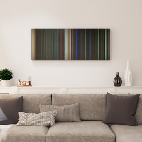 Collateral canvas print in living room - film wall decor