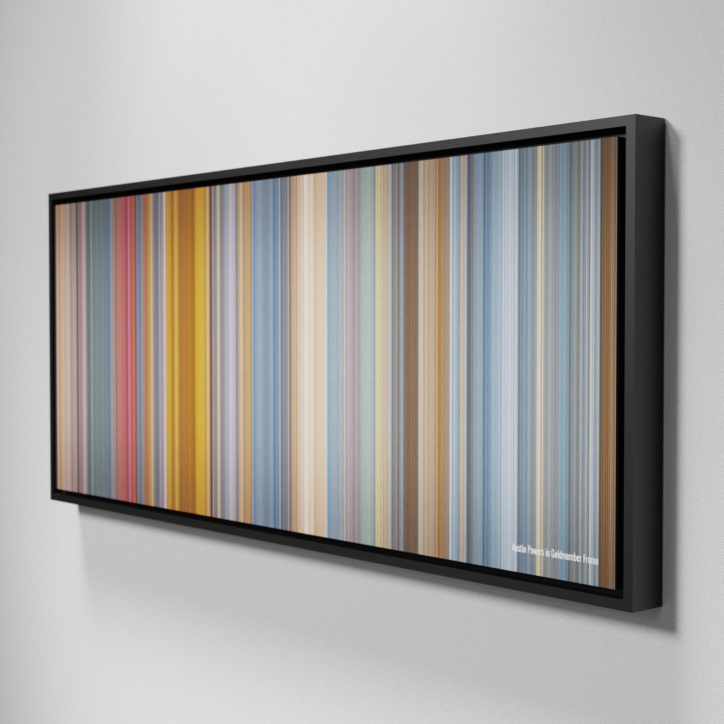 Side view of Framed Buff's of Austin-Powers-in-Goldmember Frome on the wall