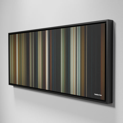 Side view of Framed Buff's of Hereditary Frome on the wall