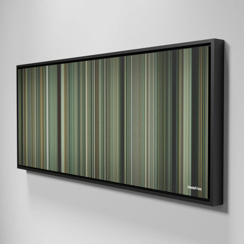 Side view of Framed Buff's of Moneyball Frome on the wall